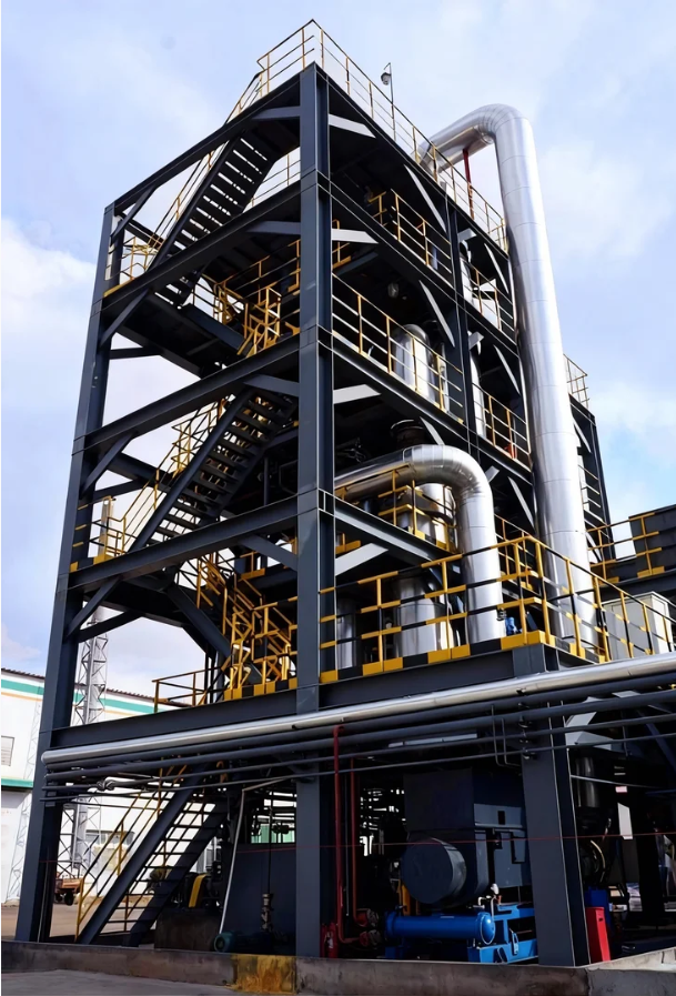 MVR tubular falling film + forced circulation evaporation complete set device 