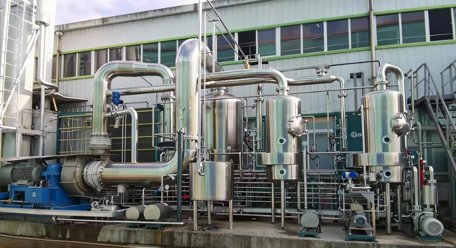 MVR+TVR plate evaporation complete set equipment 